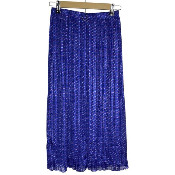 Maison d'Amelie Maxi Skirt Womens XS Blue Pull On Boho Hippie Flowy Lined NEW - Picture 2 of 12